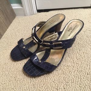 Navy AK Anne Klein sandals